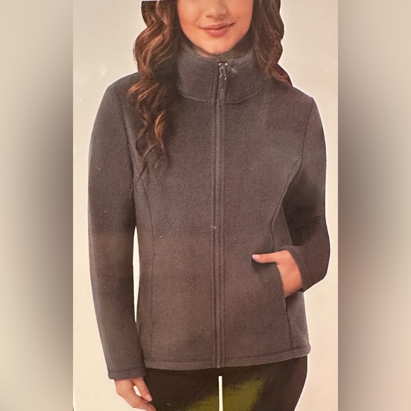 32 Degrees Ladies' Brushed Faux Wool Jacket GREEN , Size S - Picture 3 of 7